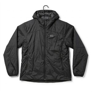 REI Co-op Womens Stratocloud Hooded Jacket Black Primaloft Puffer 1X Large